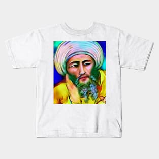 Averroes Colourful Portrait | Averroes Artwork 7 Kids T-Shirt